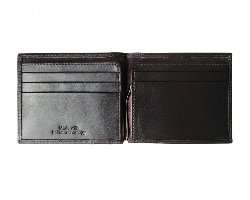 Зажим для денег D.Morelli "Данте" нат.кожа, коричневый