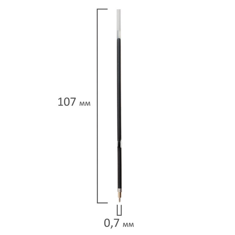 Стержень шариковый 107мм BRAUBERG синий 0,7мм масляный (линия 0,35мм)