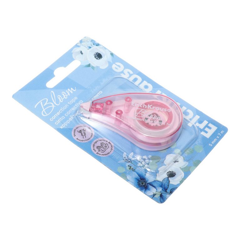 Корректирующая лента в диспен. 5 мм х 7 м ErichKrause Pastel Bloom, ассорти