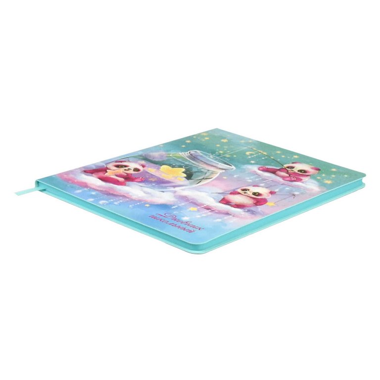 Дневник школьный мягкая обложка, кожзам "ВОЛШЕБНЫЕ ПАНДЫ"