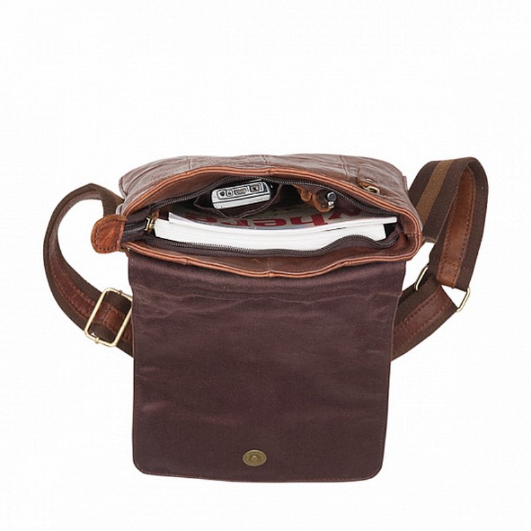 Сумка молодежная Dr.Koffer 23*28*2см, цвет коричневый