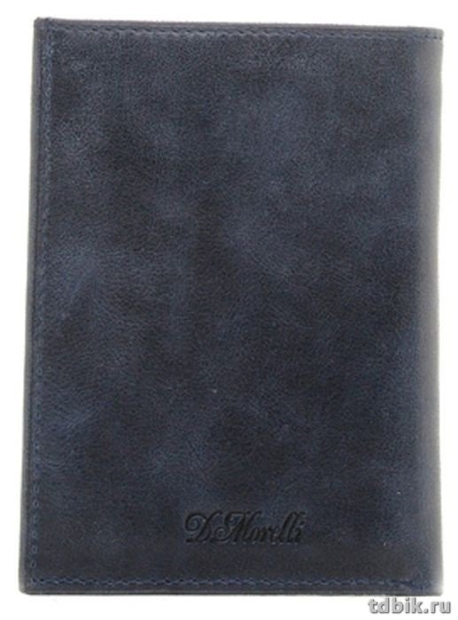 Портмоне D.Morelli женское "Элегия" вертик. с монетн. , нат. кожа, синее