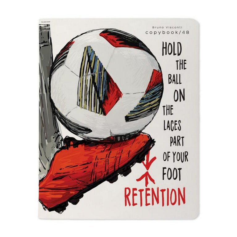 Тетрадь 160 лист кл. А5 на кольцах со сменным блоком "FOOTBALL. Black and white"