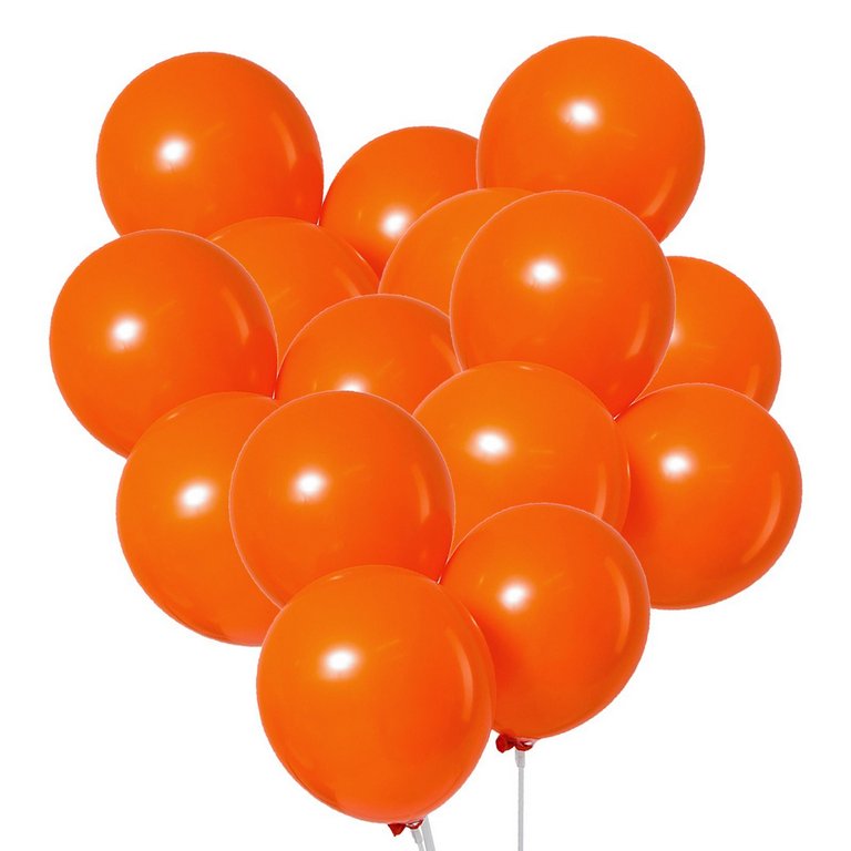 Шар воздушный 12 дюймов (30см)  без рисунка оранжевые пастельные