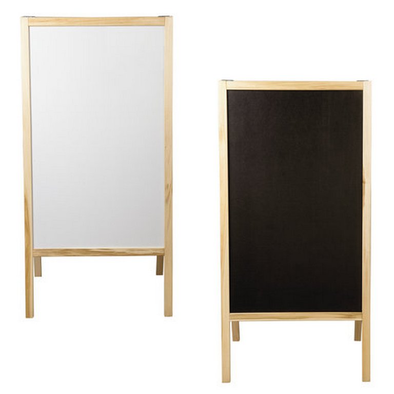 Доска двусторонняя 540*1090 мм маркерно-меловая  черн/бел, STAFF (рабочая пов-ть 48*80 см)