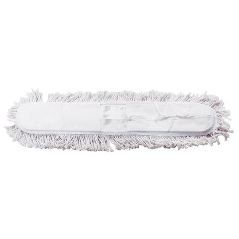 Моп для швабры LAIMA (хлопок) для цельной швабры-рамки 90 см, карман и завязки