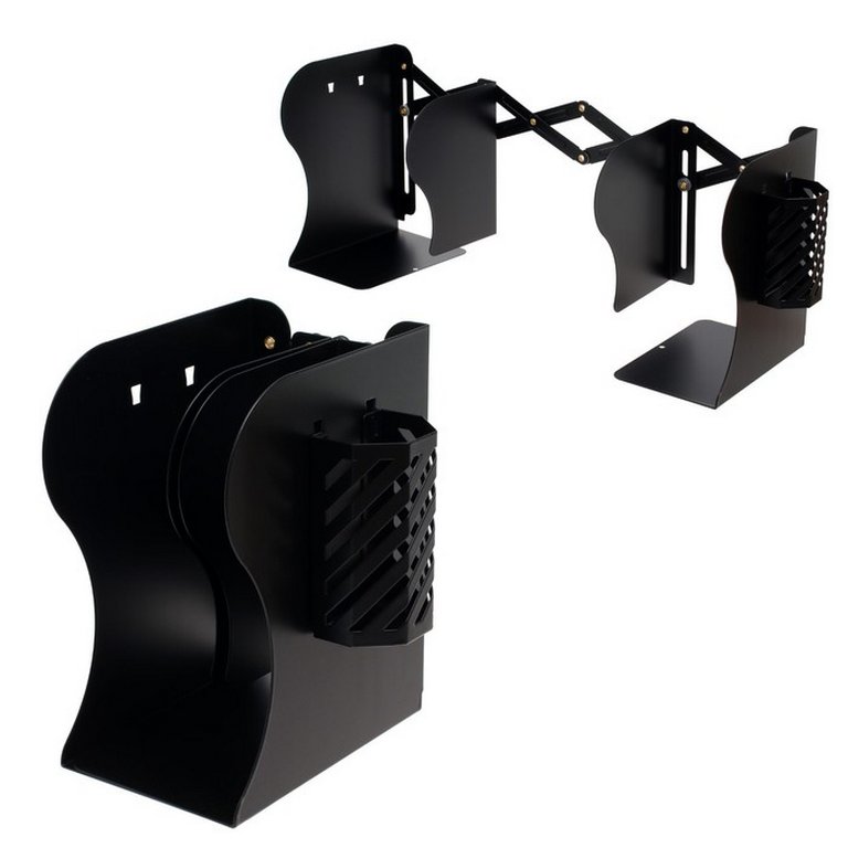 Подставка для книг 190*147 мм deVENTE "Slider" металлическая, черная