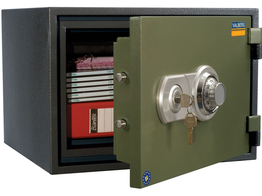 Сейф огнестойкий Valberg (320*445*405мм/212*341*287мм) 22л, 31кг, механич.кодовый +ключевой замок