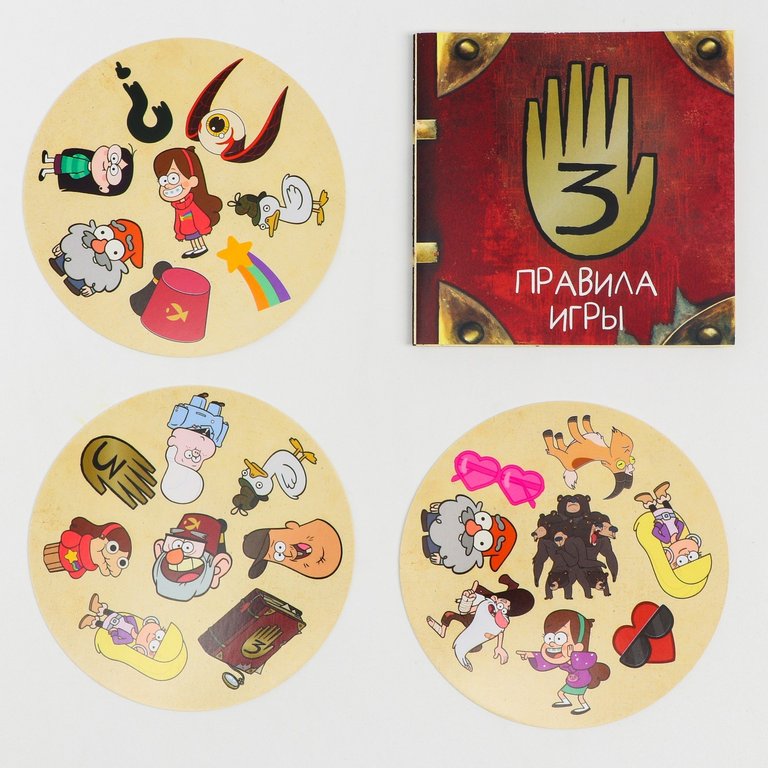 Игра настольная  .5+  с карточками "Дуббль. Смотри-хватай!" Гравити Фолз ЛАС ИГРАС