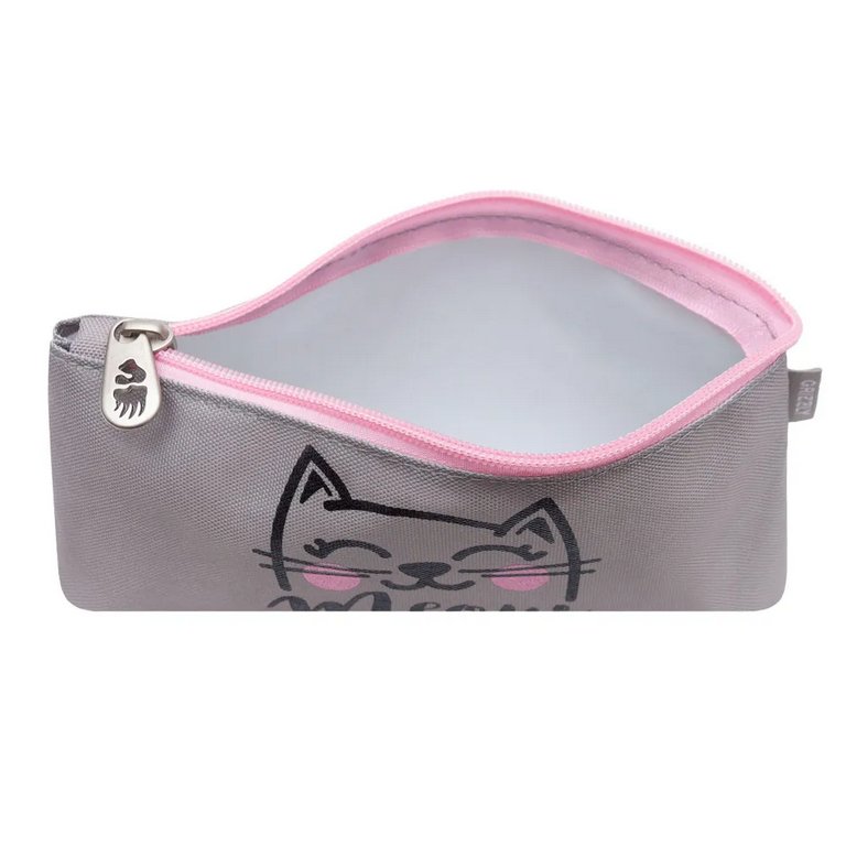 Пенал  для девочки Grizzly 22х9х6см, серый