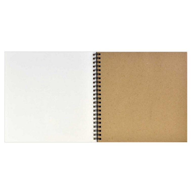 Скетчбук 195*195 мм, 40л. гребень "КОРГИ" маркерная крафт-бумага 90 г/м2