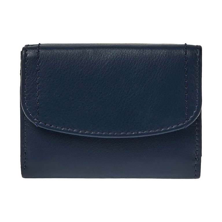 Портмоне Dr.Koffer 9,5*7,5см, нат. кожа, синий