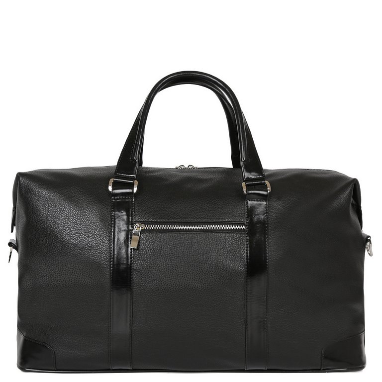 Сумка дорожная FABRETTI 53,5*28*23, нат. кожа, черный