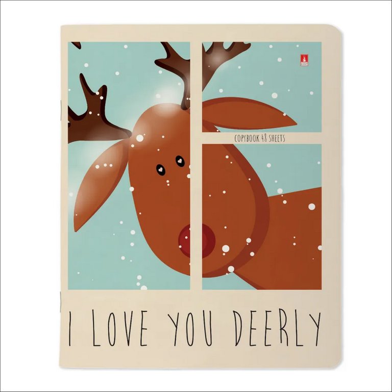 Тетрадь 48 лист кл. А5 на скрепке "МИЛЫЙ ОЛЕНЁНОК" 5 видов