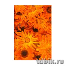 Блокнот А5  70л., 120*180 мм, ламинированный "Оранжевые цветы"