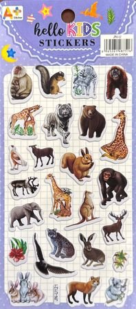 Наклейки 10 х 22 см  "Животный мир 2"