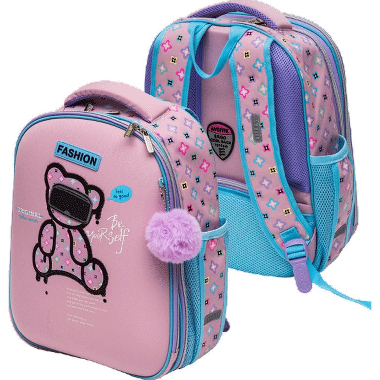 Рюкзак каркасный для девочки deVENTE "Fashion Bear" 38x29x17 см, вес 880 г.