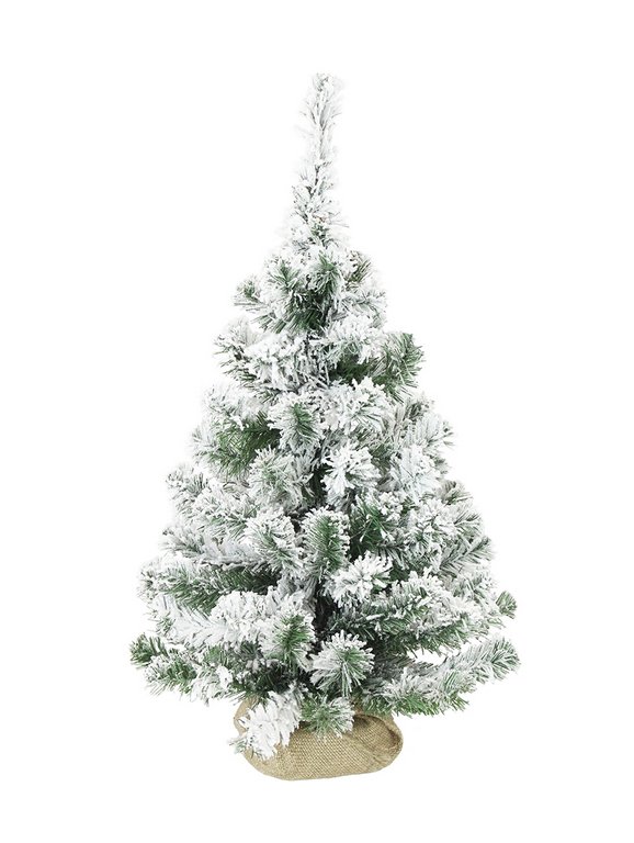 Ель декоративная   0,60 м заснеженная "Вьюга" в мешке (ПВХ, 50 веток, 6 ярусов, d=26см)