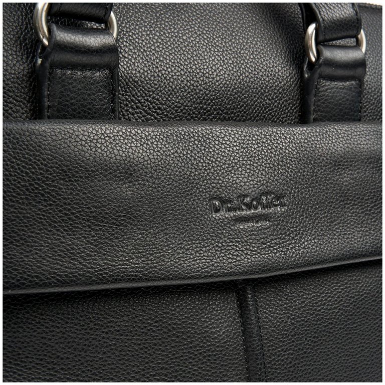 Сумка для документов Dr.Koffer 29*37*5см, нат. кожа, черная