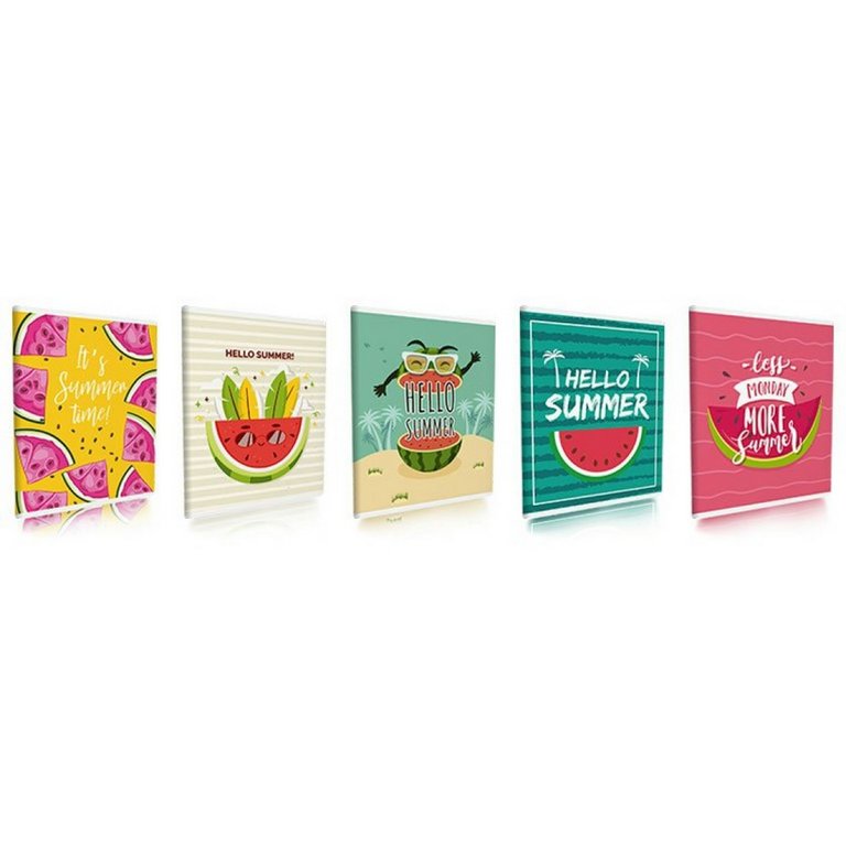 Тетрадь 48 лист кл. А5 на скрепке "Hello summer"