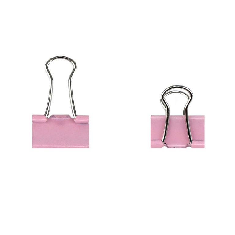 Зажимы розовые 25 мм 10шт/уп Феникс Белый котик