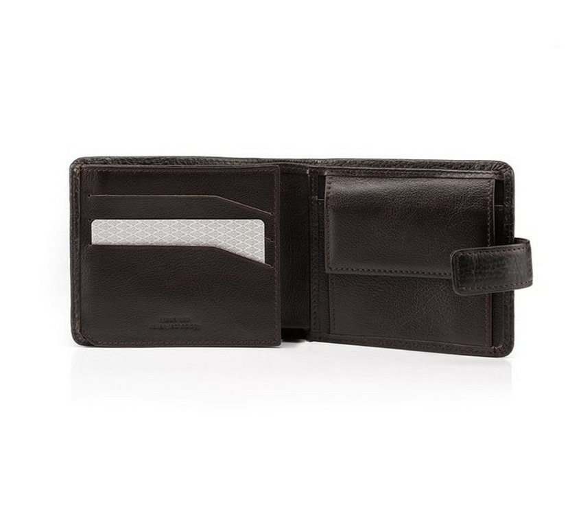 Портмоне D.Morelli мужское "Floter kross" с хлястиком, нат.кожа