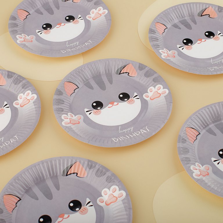 Тарелка картон d180  6 шт/уп "Kitten" MESHU