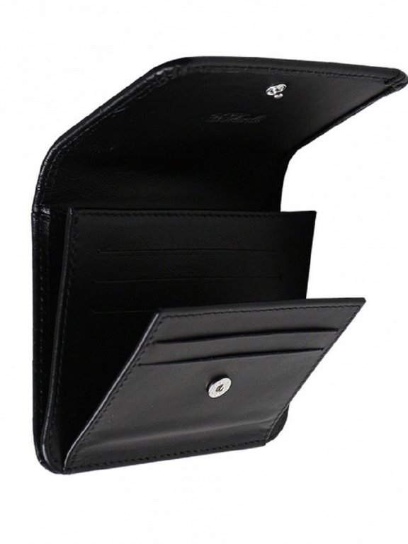 Портмоне D.Morelli женское "Энжи" мини, нат.кожа, черное