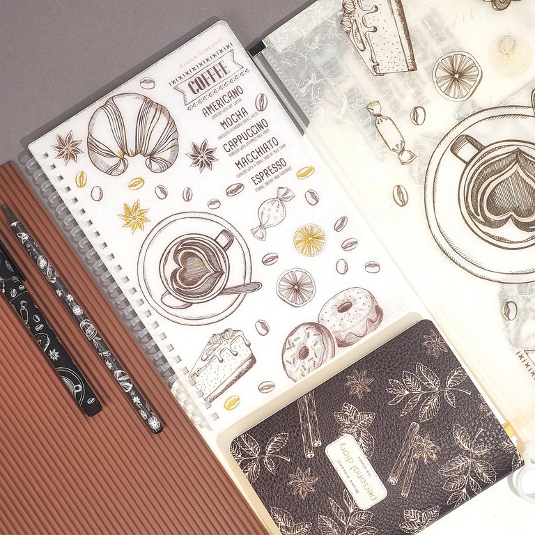 Тетрадь 60 лист кл. А5 на гребне, "Caffе nero.Time"
