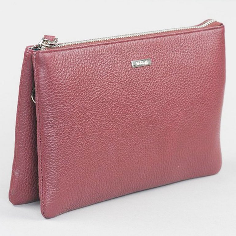 Сумка женская-клатч  D.Morelli , нат. кожа, фл.бордо