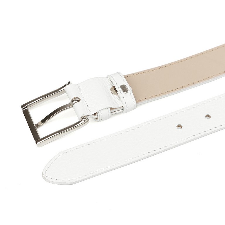Ремень FABRETTI женский, натуральная кожа, размер 120, белый