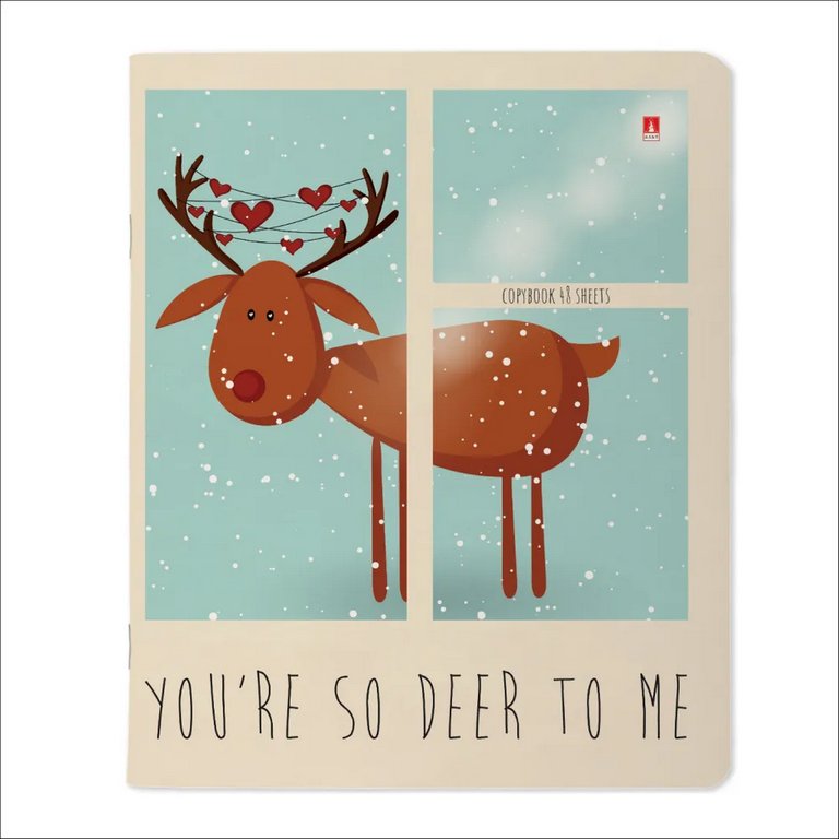 Тетрадь 48 лист кл. А5 на скрепке "МИЛЫЙ ОЛЕНЁНОК" 5 видов