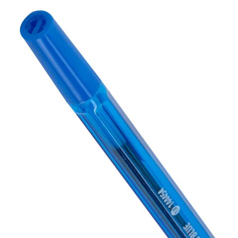 Ручка шариковая STAFF "Basic BP-66 Blue" 1 мм синяя (линия 0,5мм)