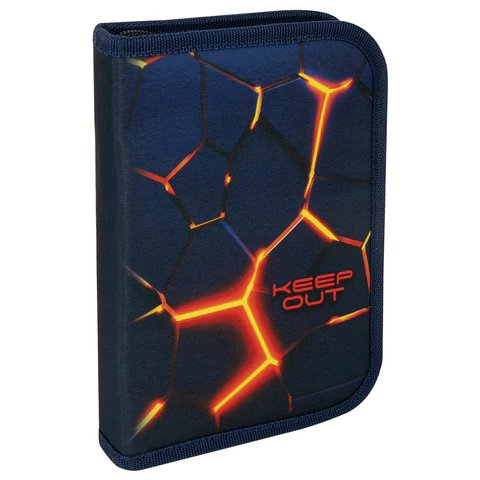 Пенал 1 отд. 2 откид. планки для мальчика BRAUBERG "Keep out" 21*14см, полиэстер