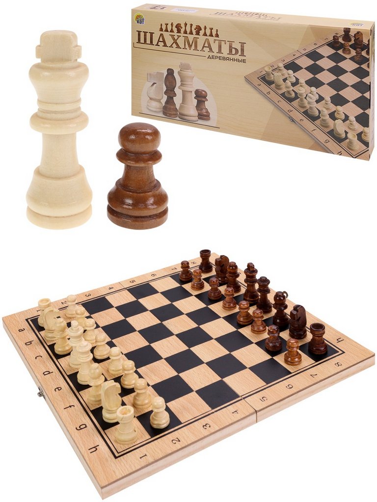 Игра настольная Шахматы (дерево) 29*29 см  Рыжий Кот