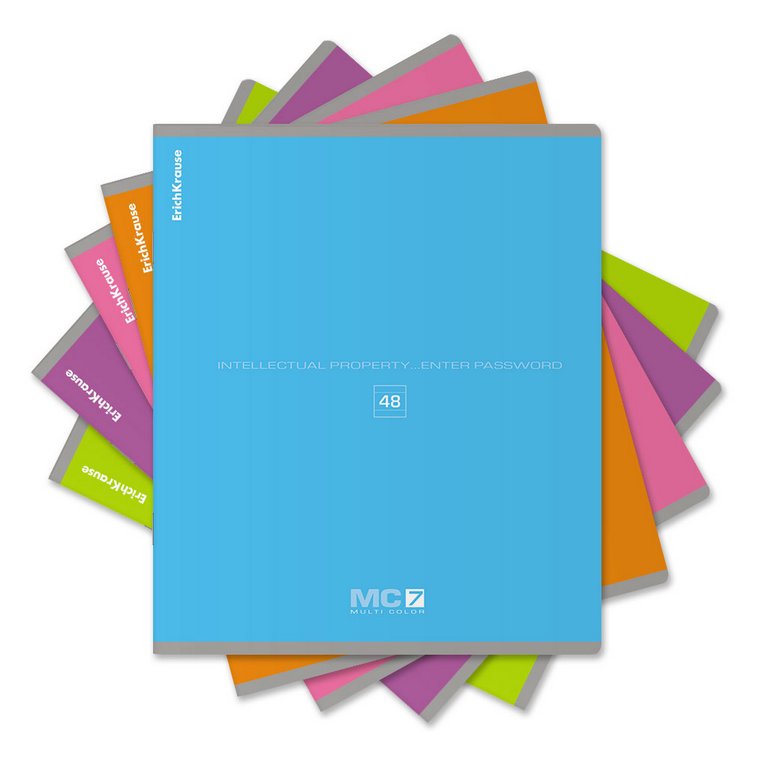 Тетрадь 48 лист лин. А5+ на скрепке "Ученическая" ErichKrause, 5 видов