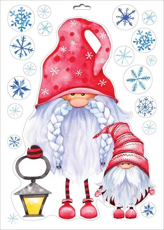 Украшение оконное "Помощники Деда Мороза" 23*33 см