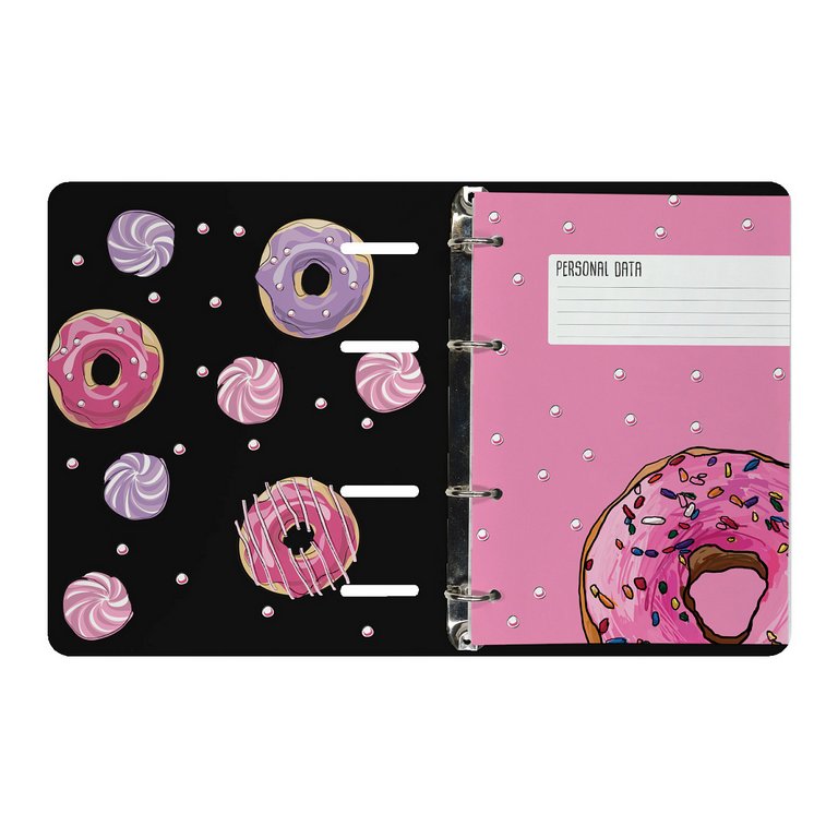 Тетрадь 80 лист в точку А5 на кольцах со сменным блоком "СЛАДКОЕ НАСТРОЕНИЕ. ДОНАТ"