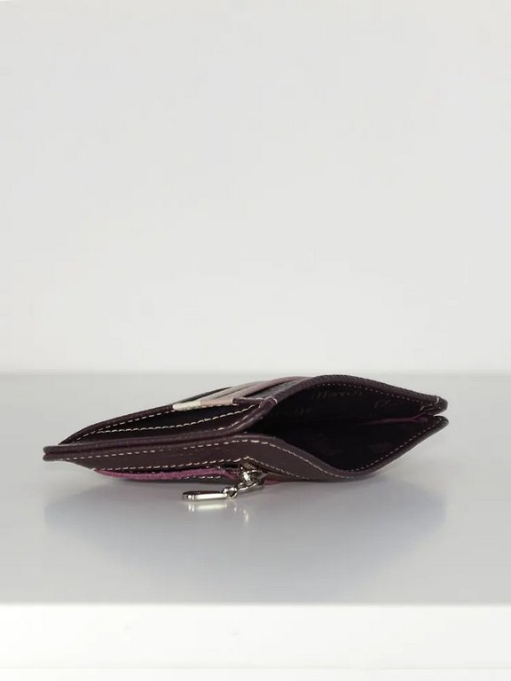 Картхолдер D.Morelli "Триада" нат.кожа, бордовый, мини