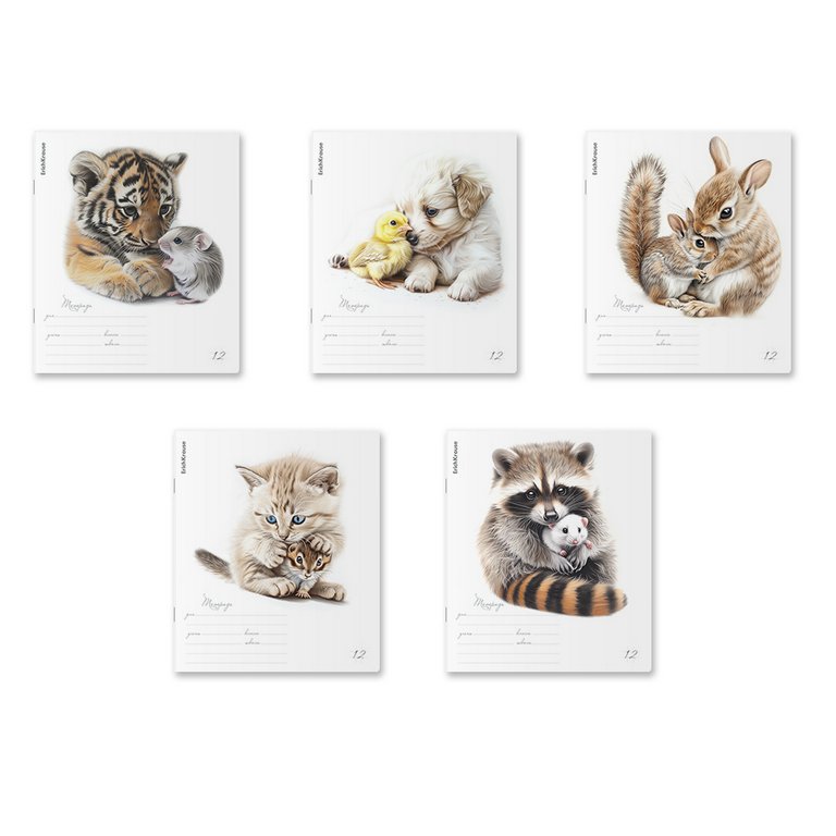 Тетрадь 12 лист кл. А5+ "Little Cuties" 5 видов