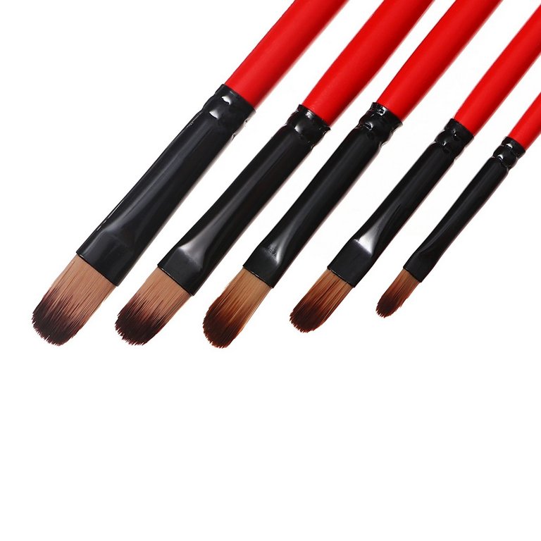 Кисти в наборе  5 шт (синтетика овальные №2,4,6,8,10) Calligrata