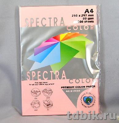 Бумага Spectra Colour 80 А4, 140 20 лист/уп, пастель светло-розовый
