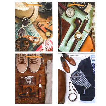 Пакет бумажный 22*27см ламинированный "Мужской дизайн"