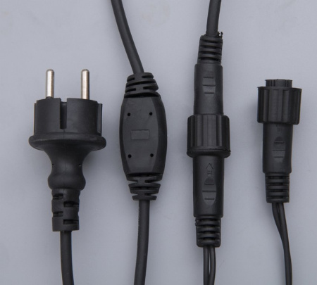 Гирлянда уличная Бахрома  3*0,6м, 160 синих ламп, темная нить (от -30 до +35°С) монтаж до -10°С