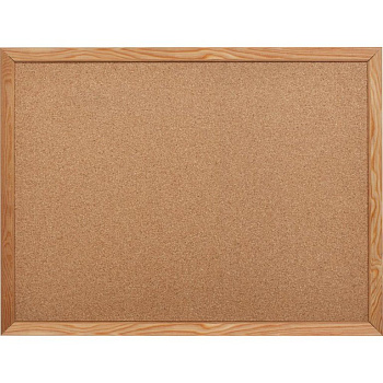 Доска пробковая  450*600 мм деревянная рамка Attache