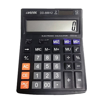 Калькулятор наст. deVENTE DD-88812 (12 разр., 2 питания 145x190x35 мм)