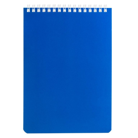 Блокнот А5  60л., 148*210 мм, на гребне BRAUBERG "Синий" клетка