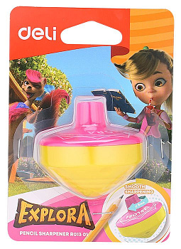 Точилка с контейнером Deli Gyro Explora ассорти