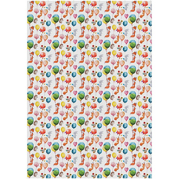 Бумага упаковочная 70*100см  в рулоне "Счастливое событие"