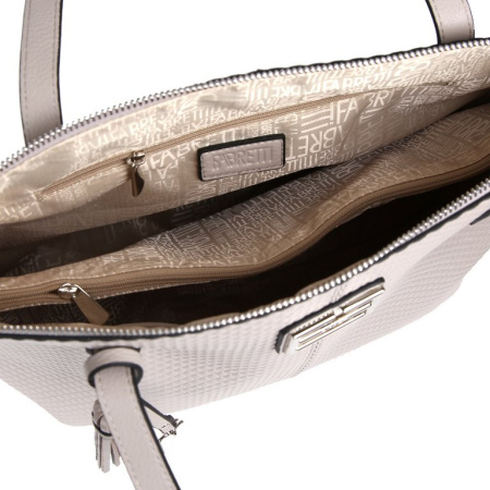 Сумка женская FABRETTI 42х29х13 см, нат. кожа, серый